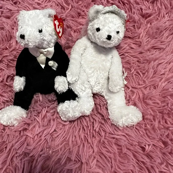 Gently used Bride and Groom Beanie Babies - Picture 5 of 9